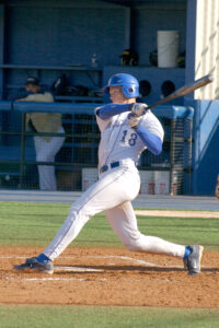A baseball batter at the plate