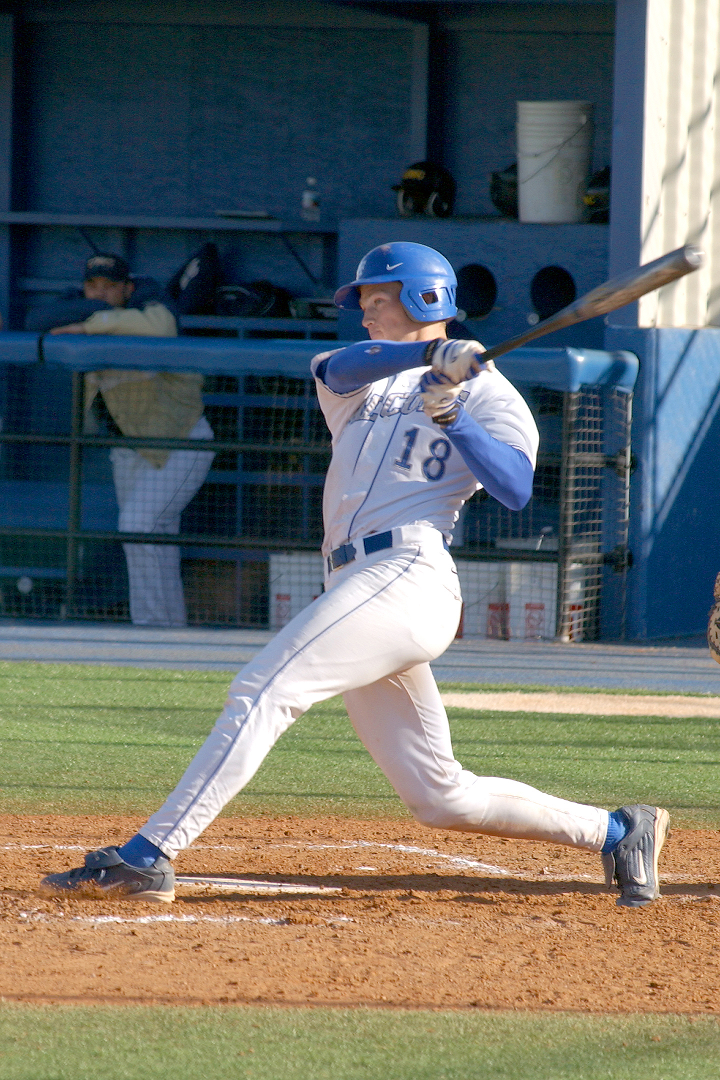 A baseball batter at the plate